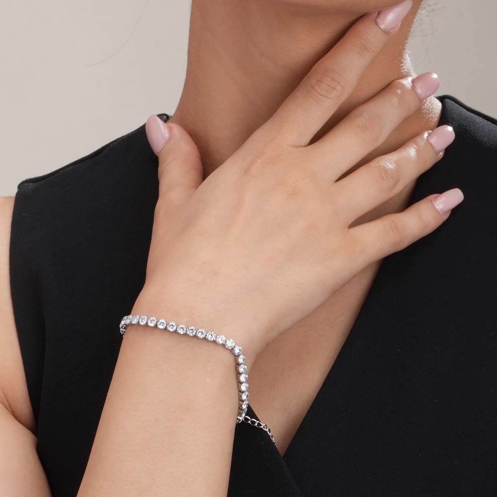 Athena Solitaire Hoop Earrings & Diamond Affair Bracelet Combo Set