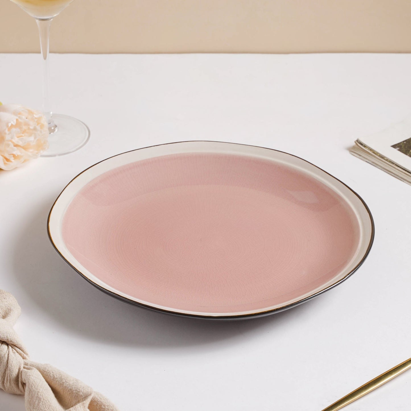 Rosamel Pink Gloss Dinner Plate 10.5 Inch