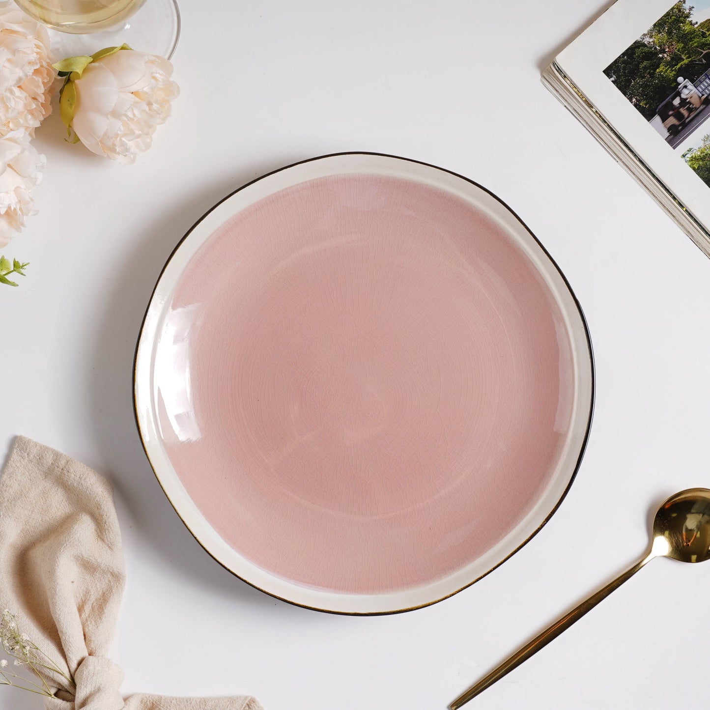 Rosamel Pink Gloss Dinner Plate 10.5 Inch