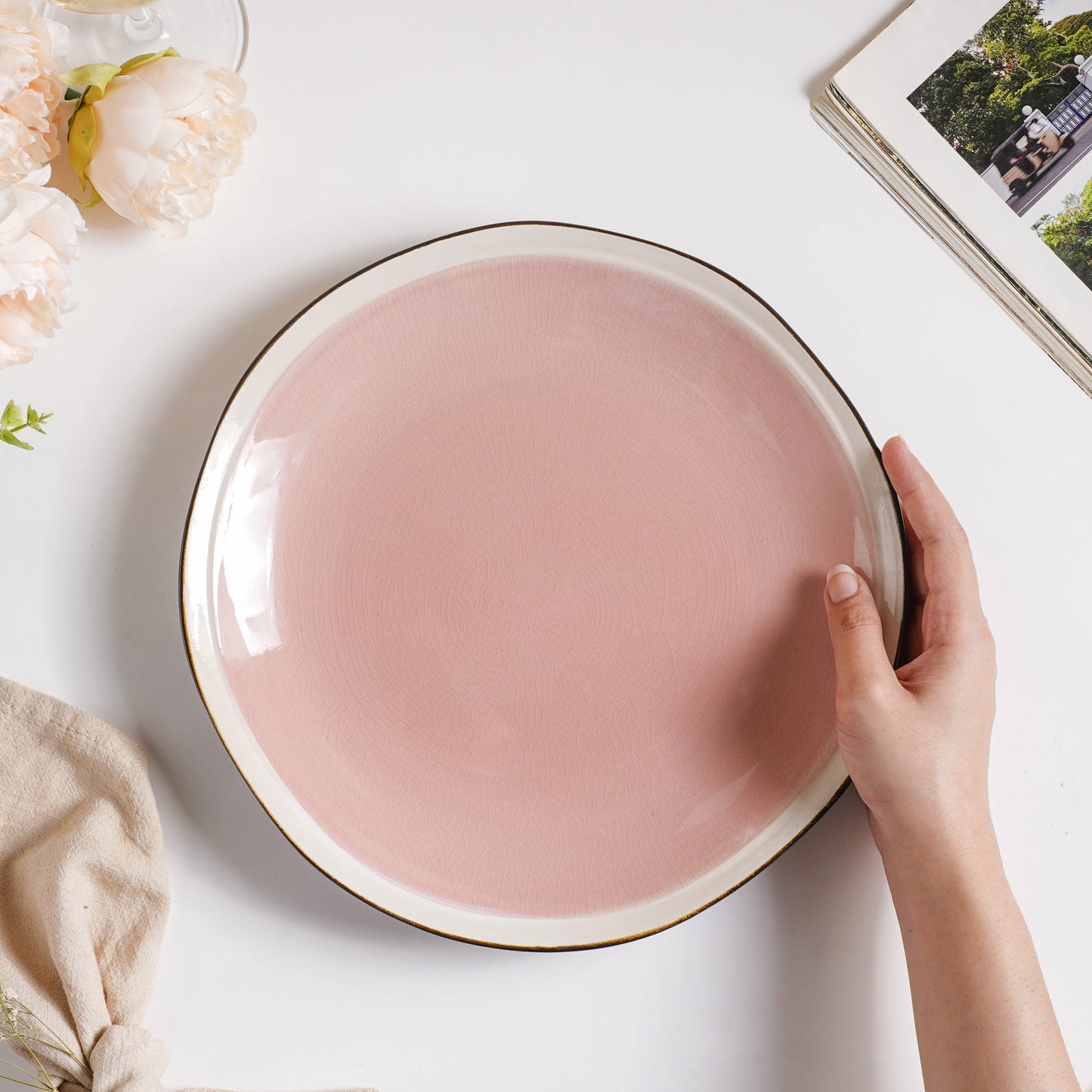 Rosamel Pink Gloss Dinner Plate 10.5 Inch