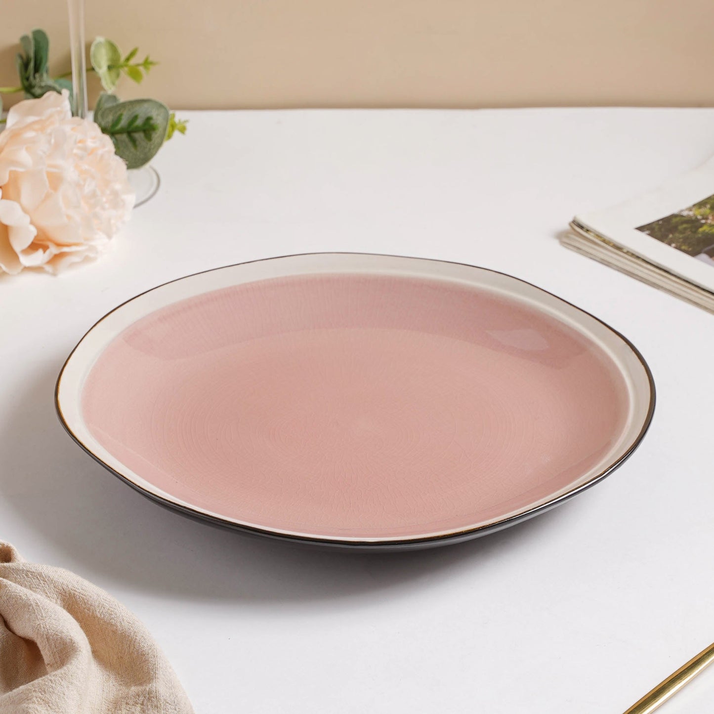 Rosamel Pink Gloss Dinner Plate 10.5 Inch