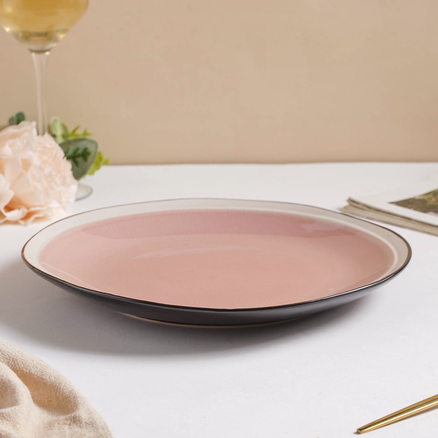 Rosamel Pink Gloss Dinner Plate 10.5 Inch