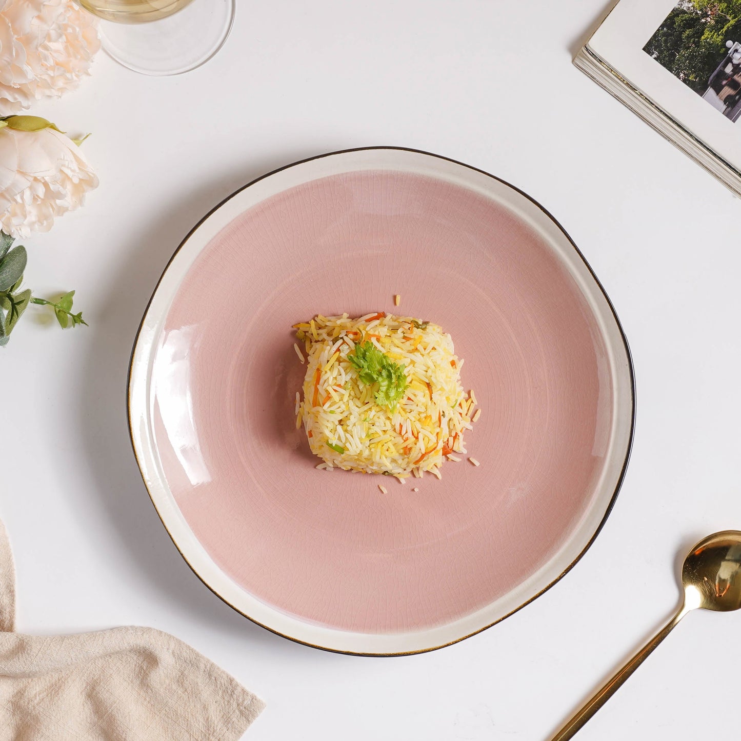Rosamel Pink Gloss Dinner Plate 10.5 Inch