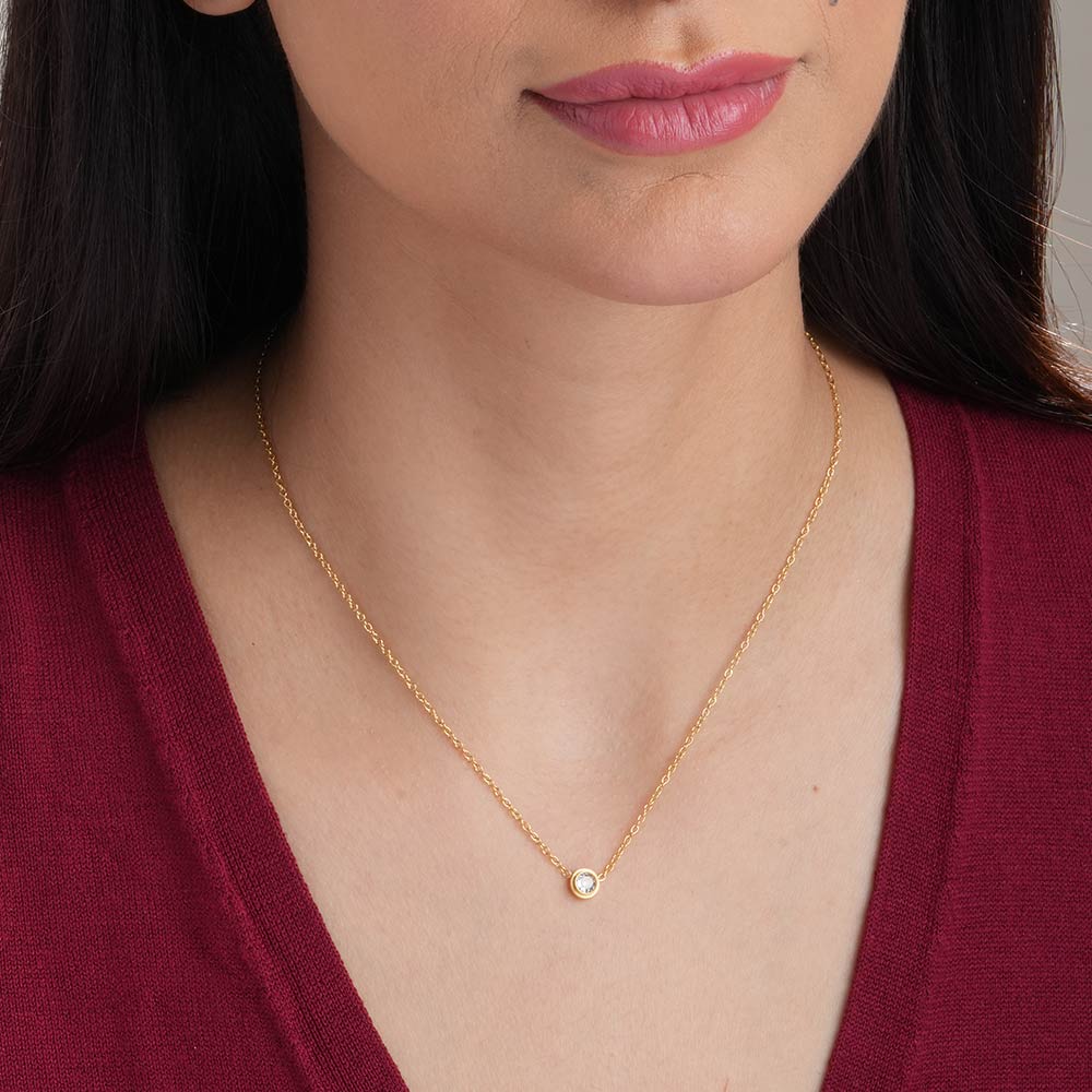 Stone & Strand Necklace & Dazzling Stone Bangle Bracelet Combo Set