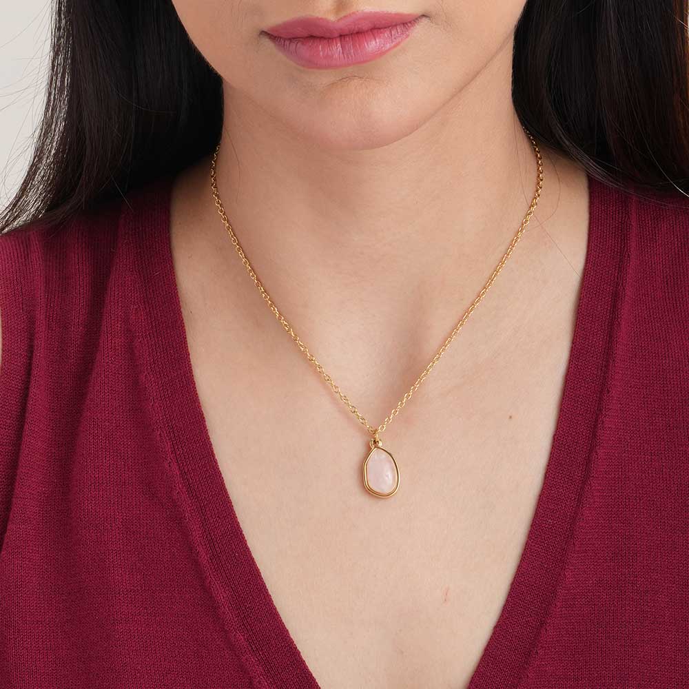 Pink Quartz Necklace