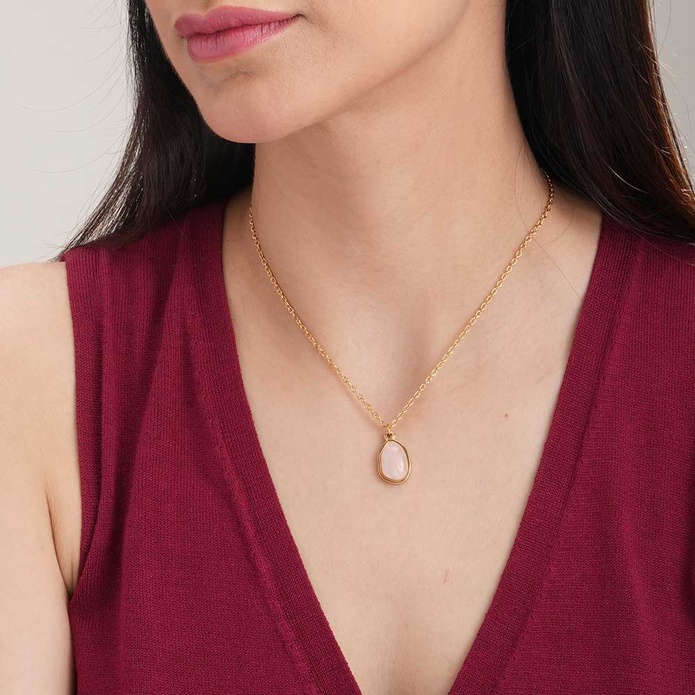Pink Quartz Necklace