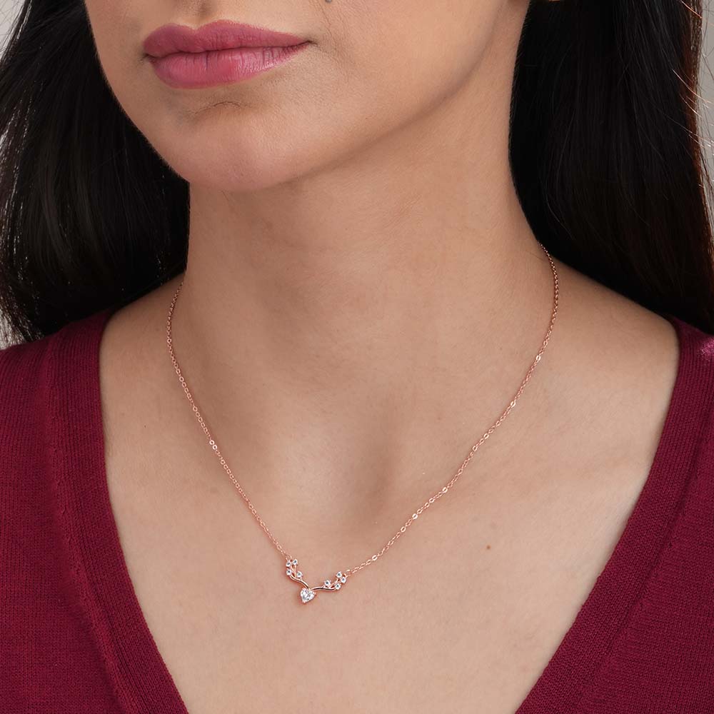 Nature's Elegance Necklace | Rose Gold