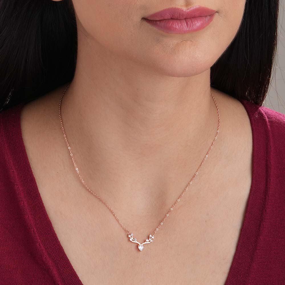 Nature's Elegance Necklace | Rose Gold