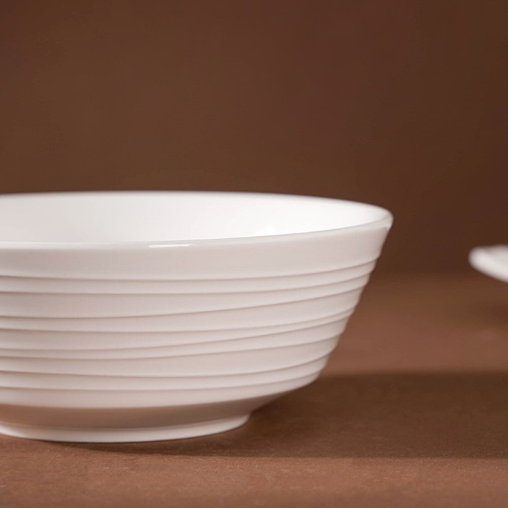 Riona Ceramic Snack Bowl White 600 ml