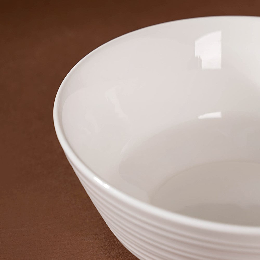 Riona Ceramic Snack Bowl White 600 ml