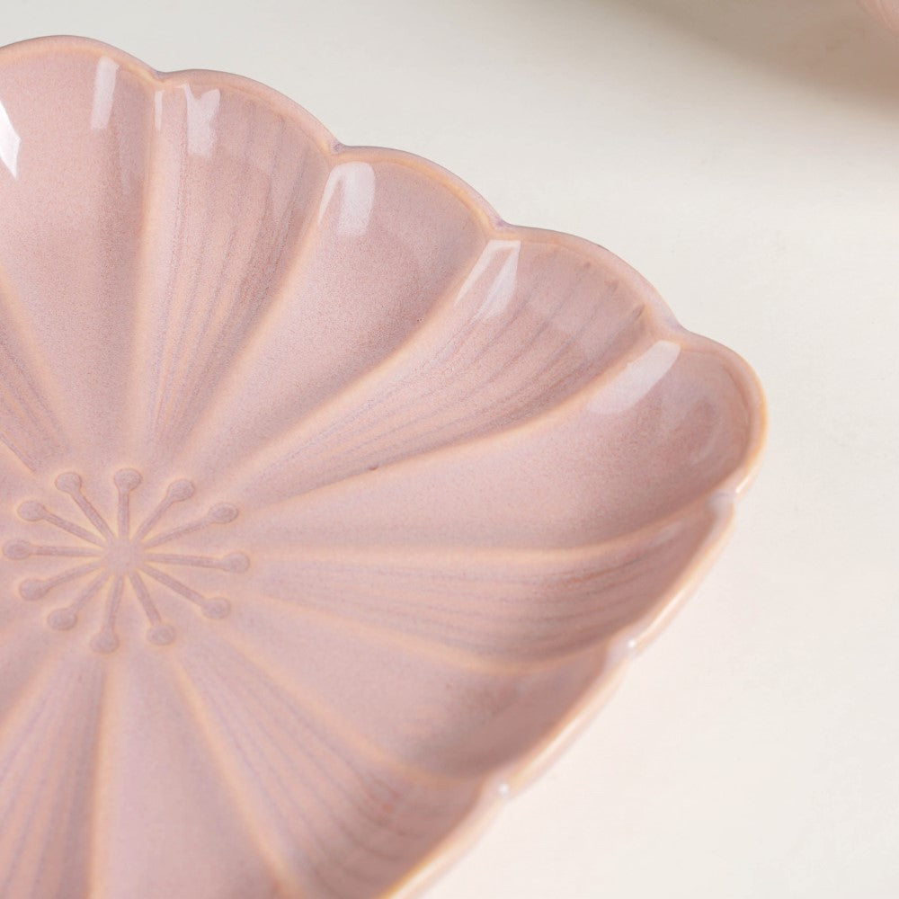 Ocean Square Plate with Handle Pink