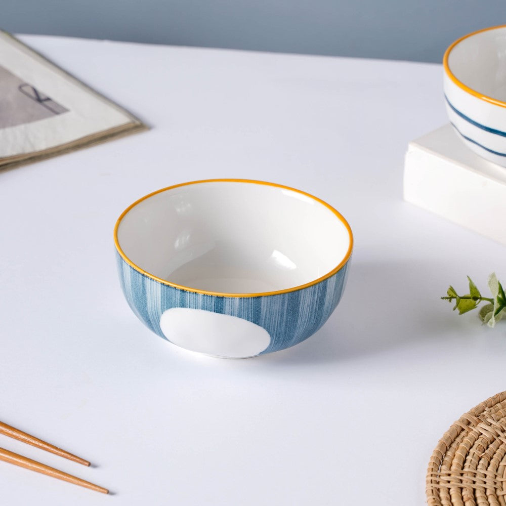 Polka Dot Ceramic Soup Bowl Nitori 250ml