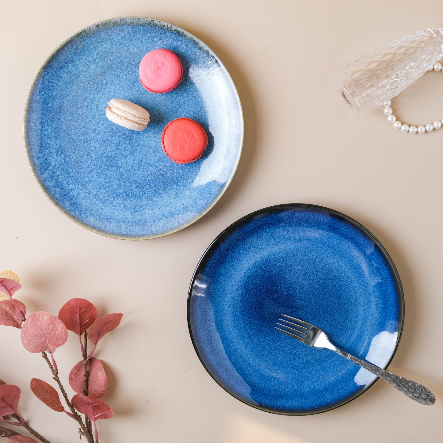 Glossy Blue Dinner Plate
