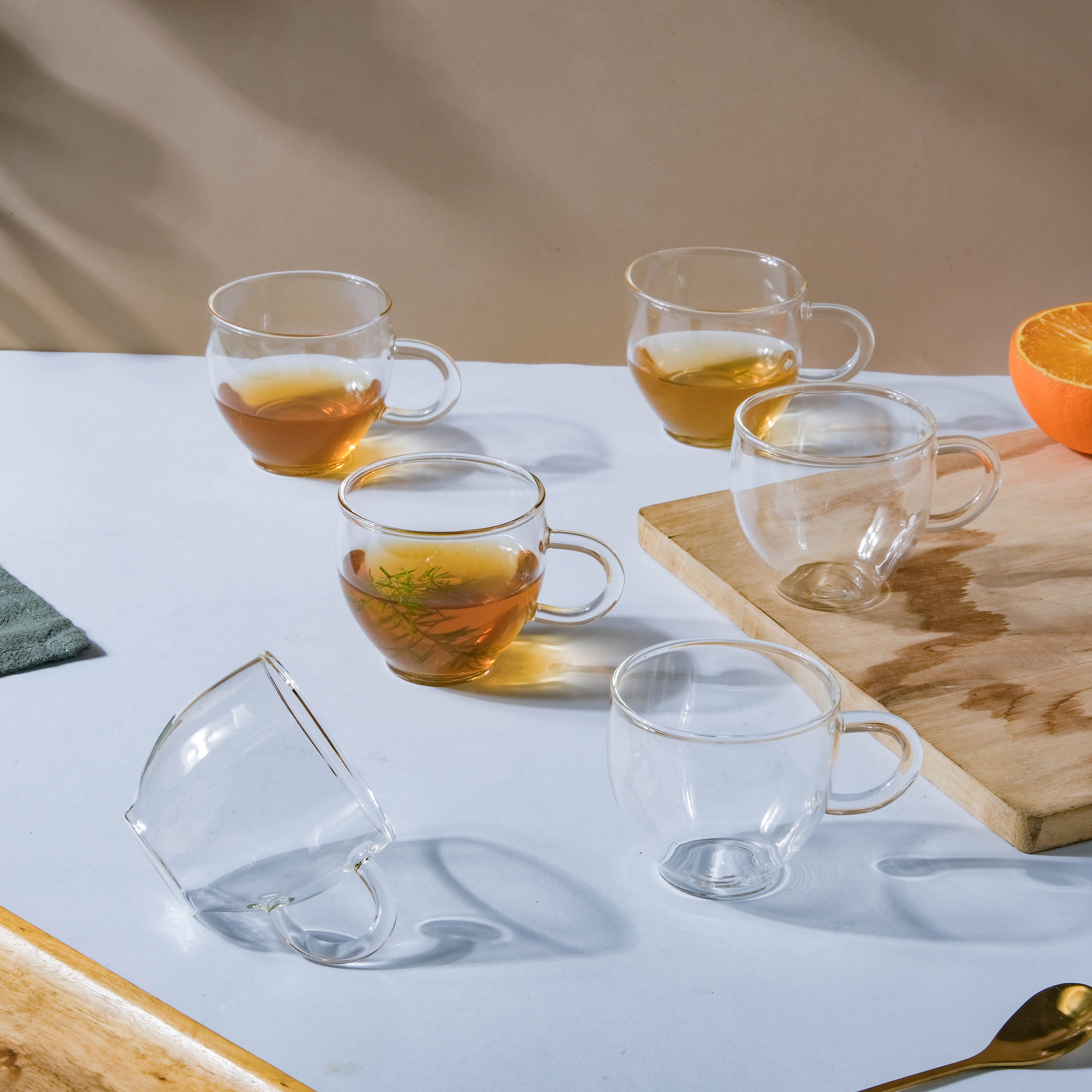 Elegant Glass Cup Set of 6