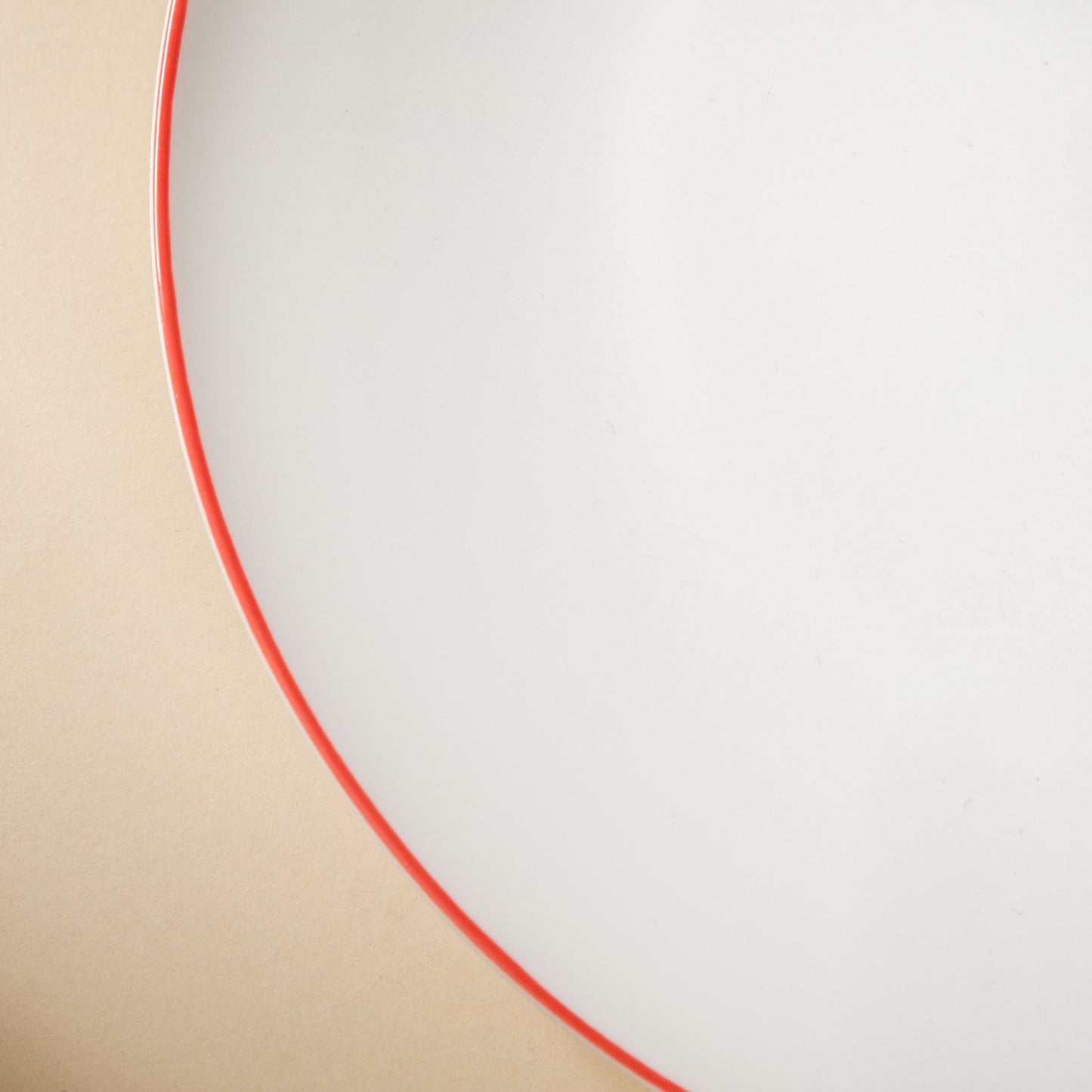 Riona Red Rimmed Ceramic Snack Plate 8-Inch