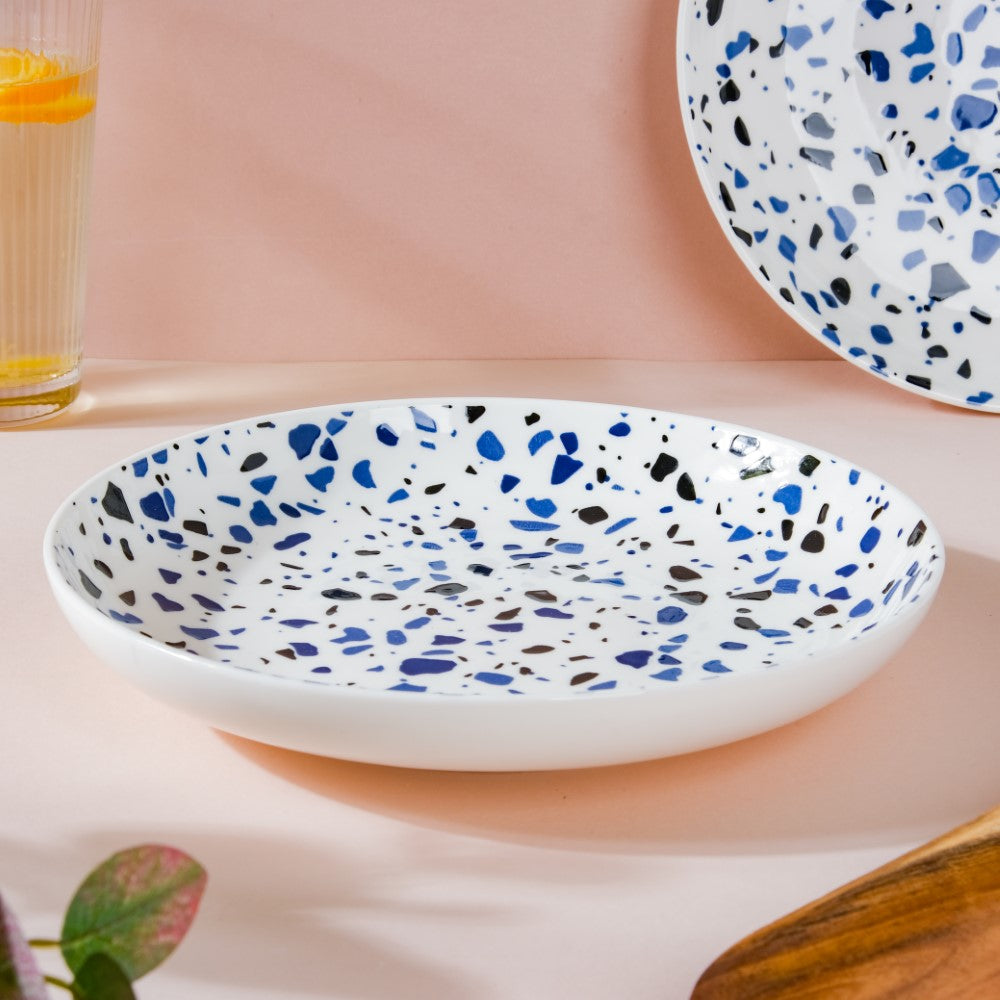 Mosaic Plate Blue Set of 2 8.5 Inch
