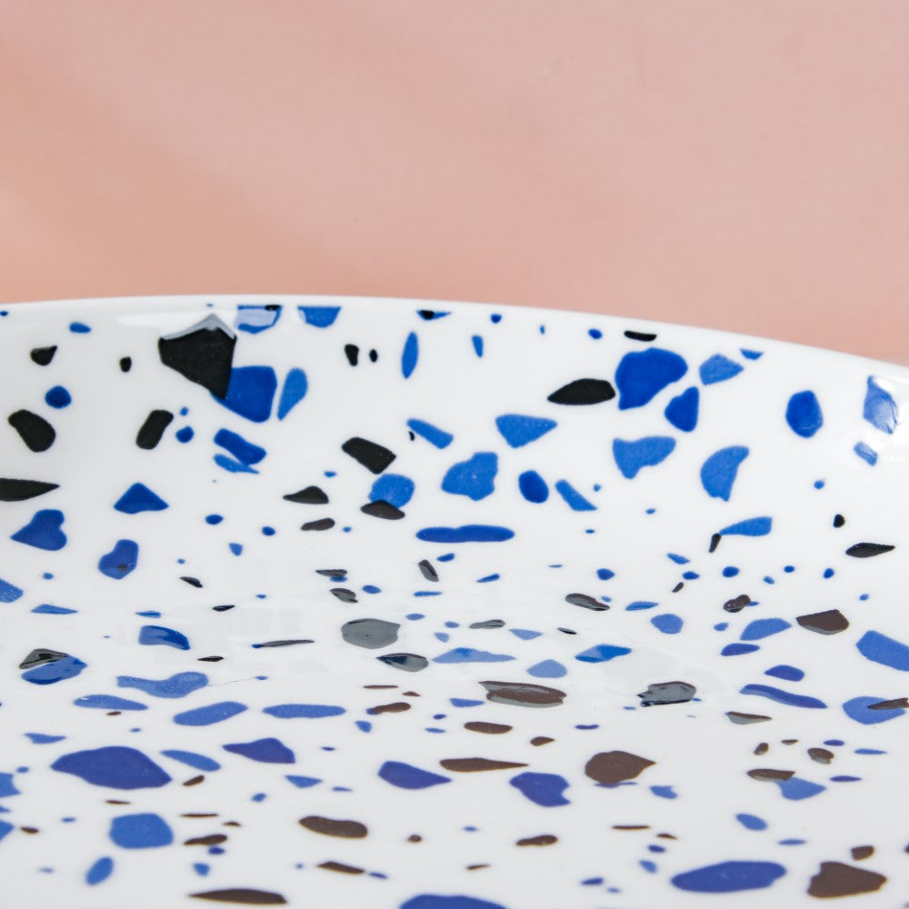 Mosaic Plate Blue Set of 2 8.5 Inch