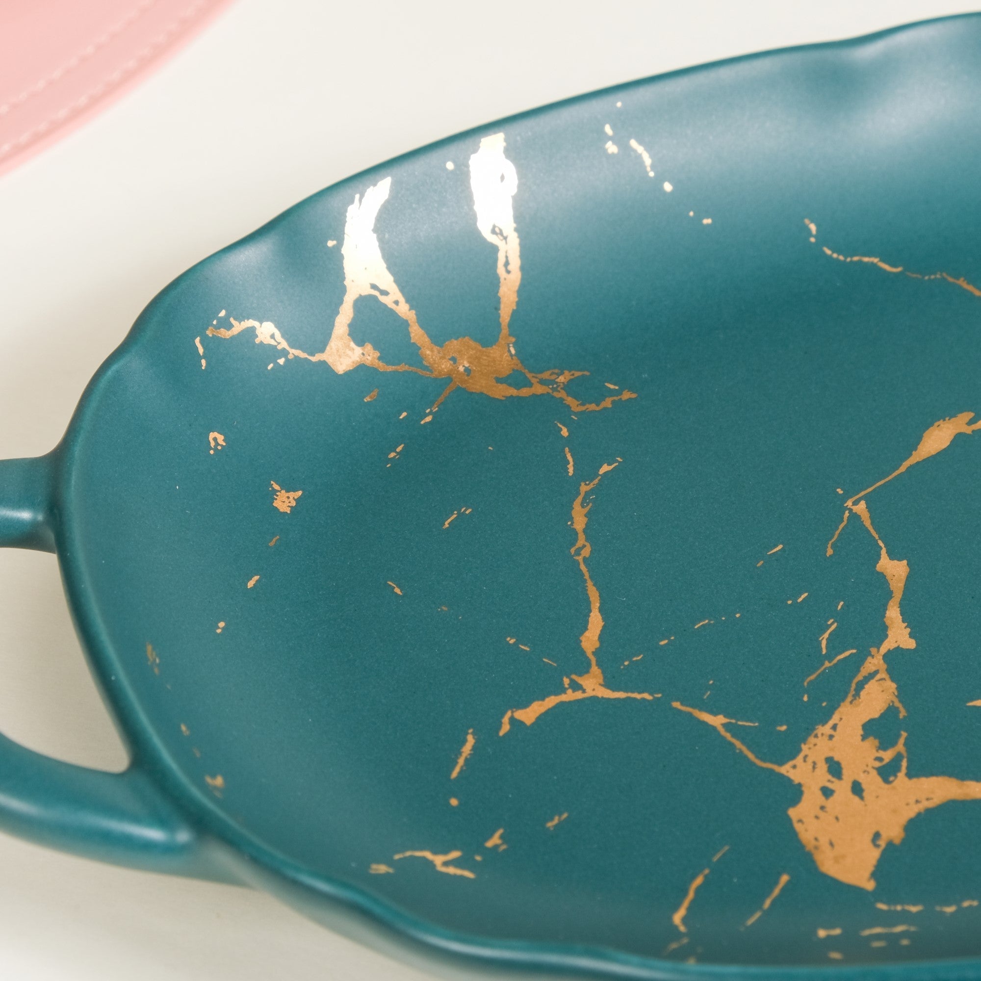 Rectangular Ceramic Serving Plate With Handle