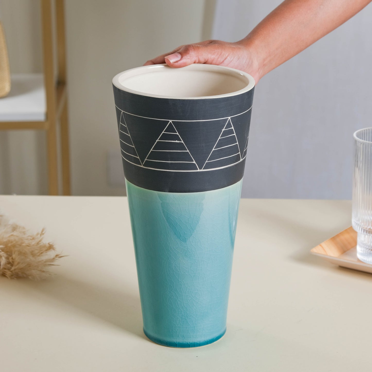 Blue Contemporary Vase