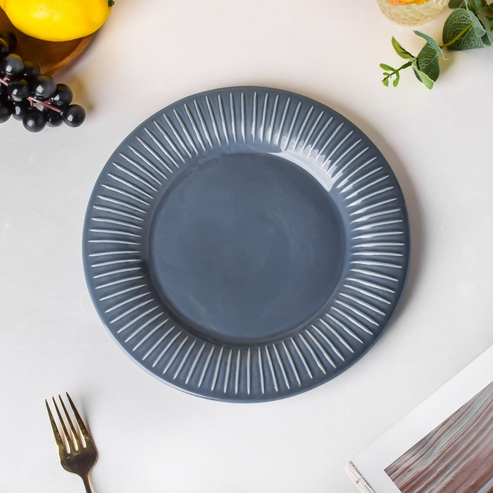 Royal Dinner Plate Greyish Blue Large 9.5 Inch