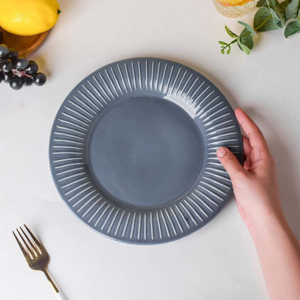 Royal Dinner Plate Greyish Blue Large 9.5 Inch