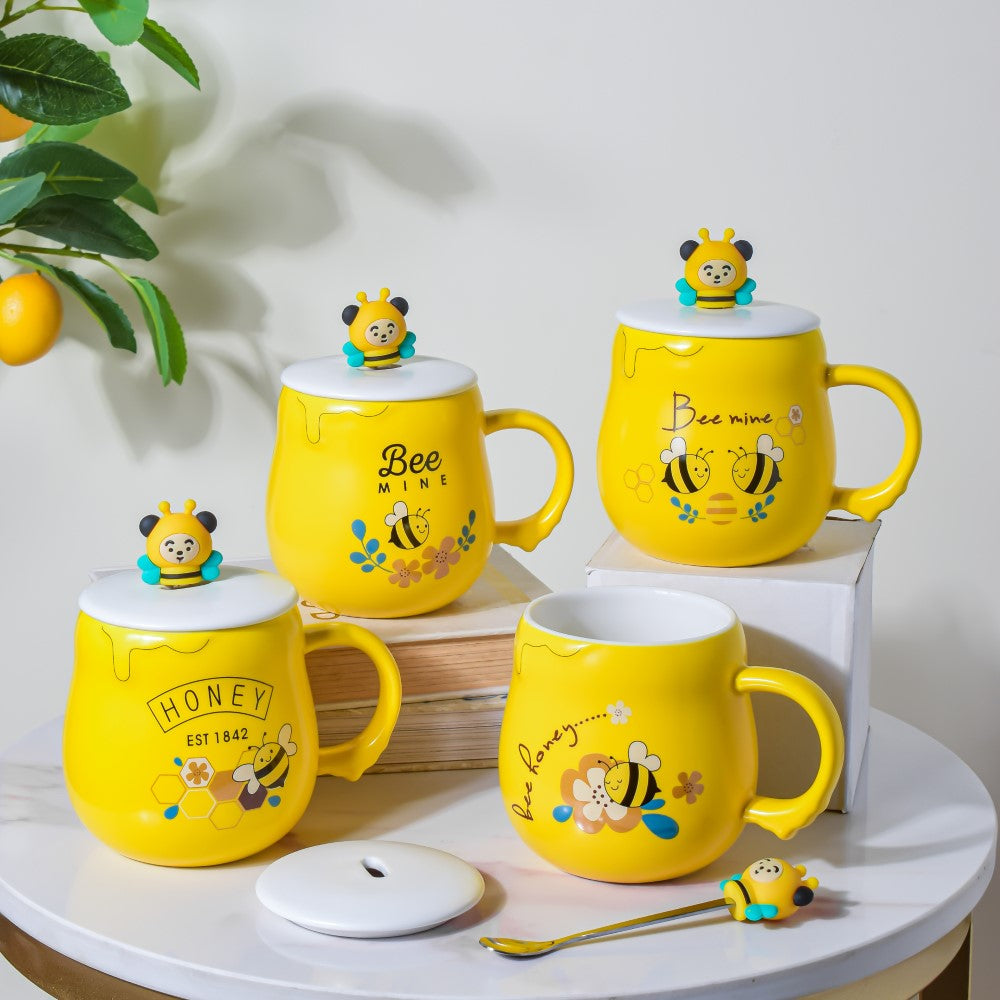 Bee Mine Coffee Mug Yellow 350 ml