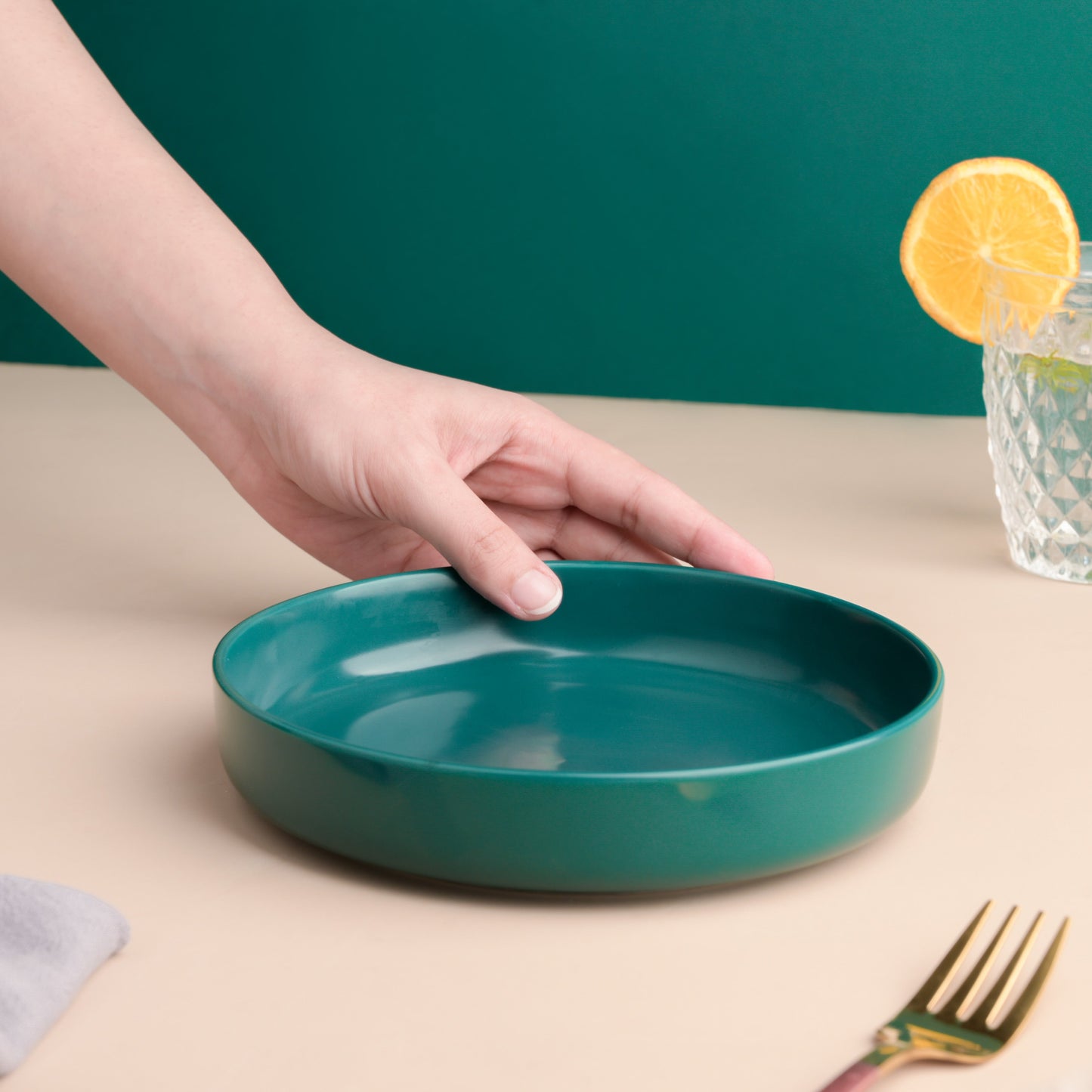 Matte Green Deep Plate