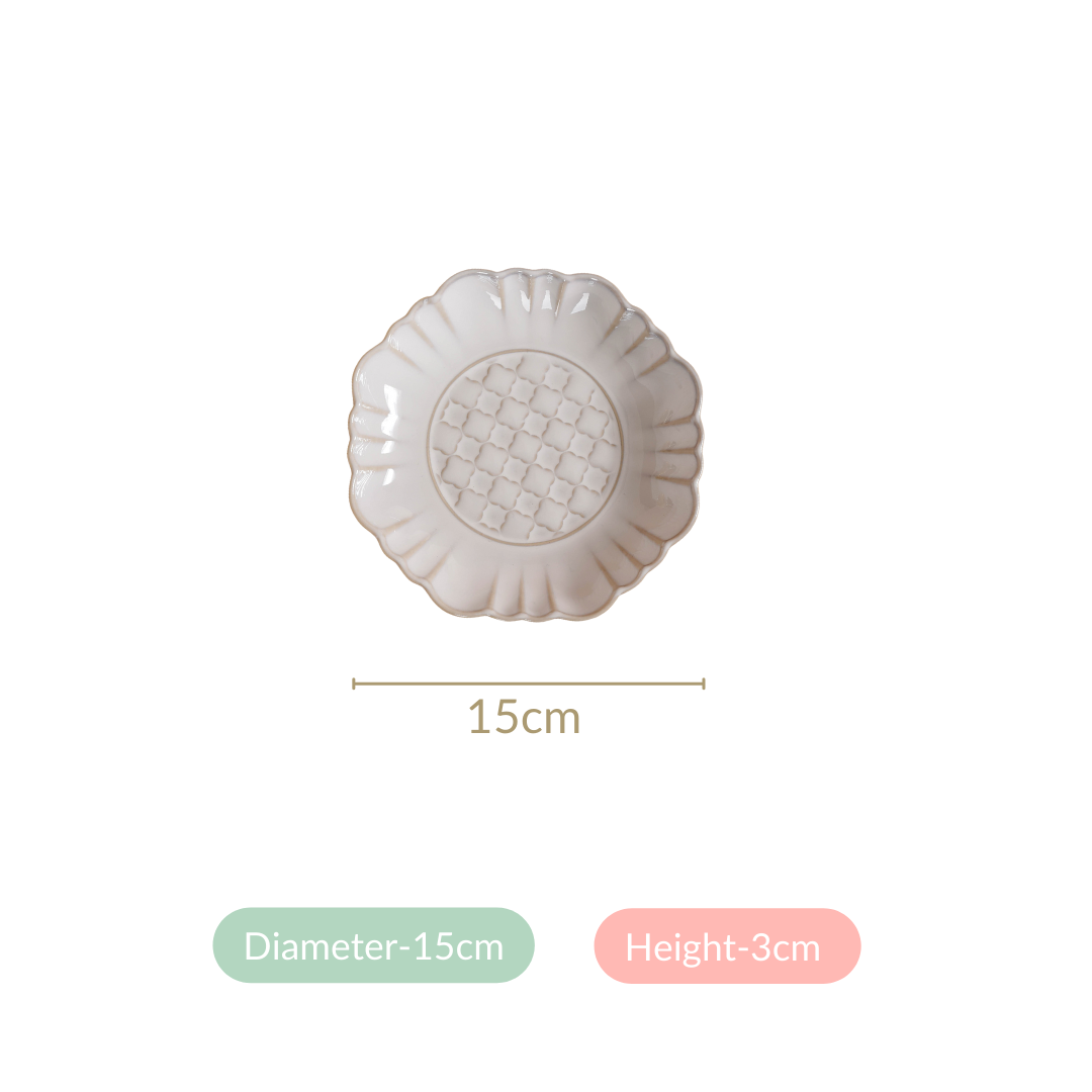 Ivory Dessert Plate Set Of 4 6 Inch