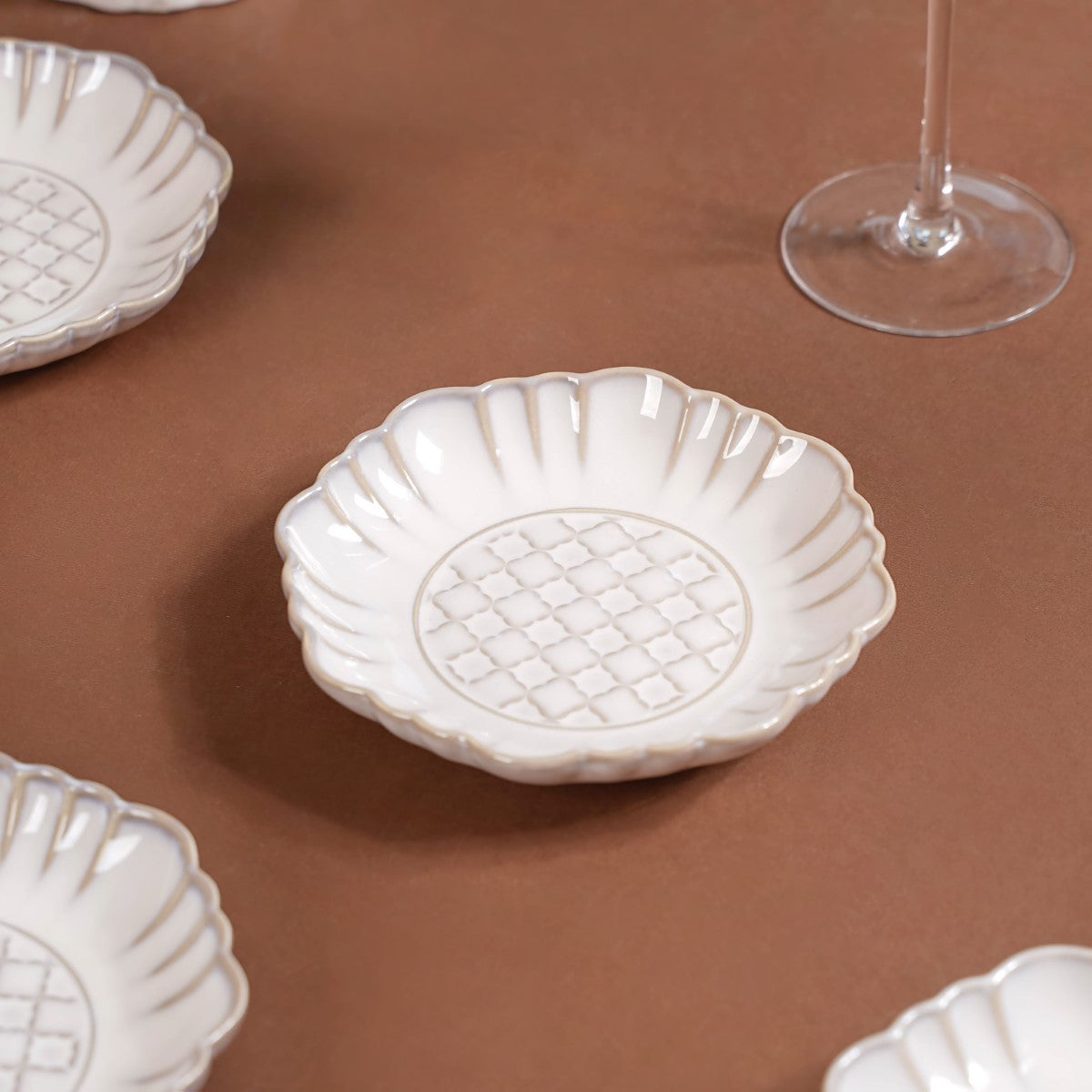 Ivory Dessert Plate Set Of 4 6 Inch