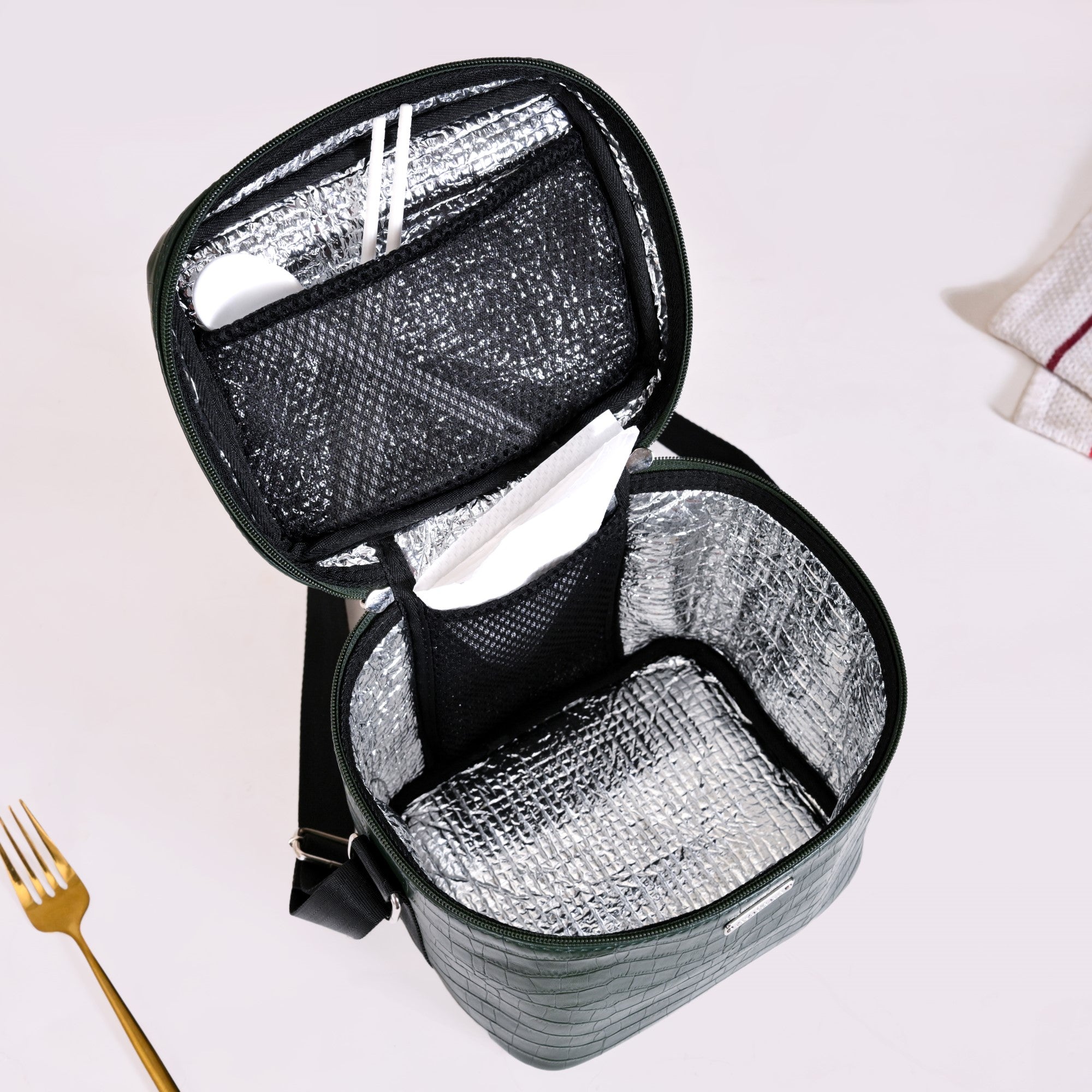 Premium Large Lunch Bag Lunch Box Hamper Dark Green