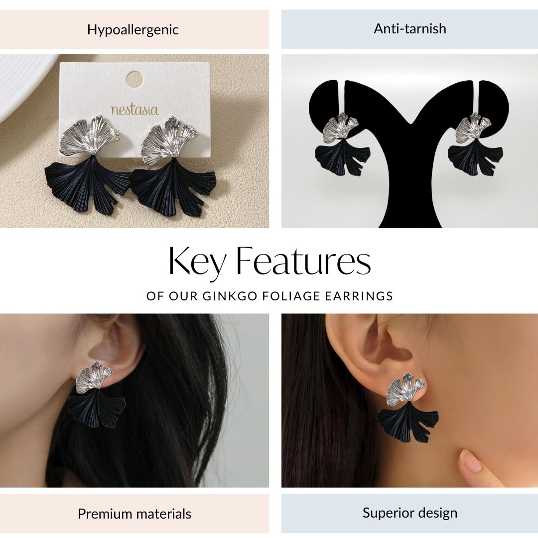 Ginkgo Foliage Earrings