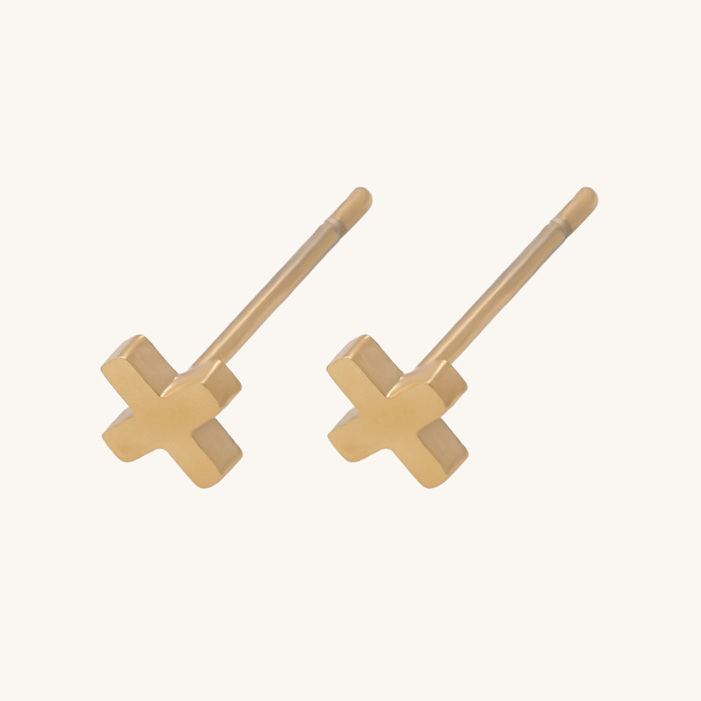Mini Cross Stud Earrings