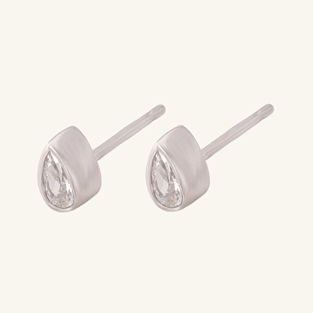 Teardrop Desire Stud Earrings- 925 Silver
