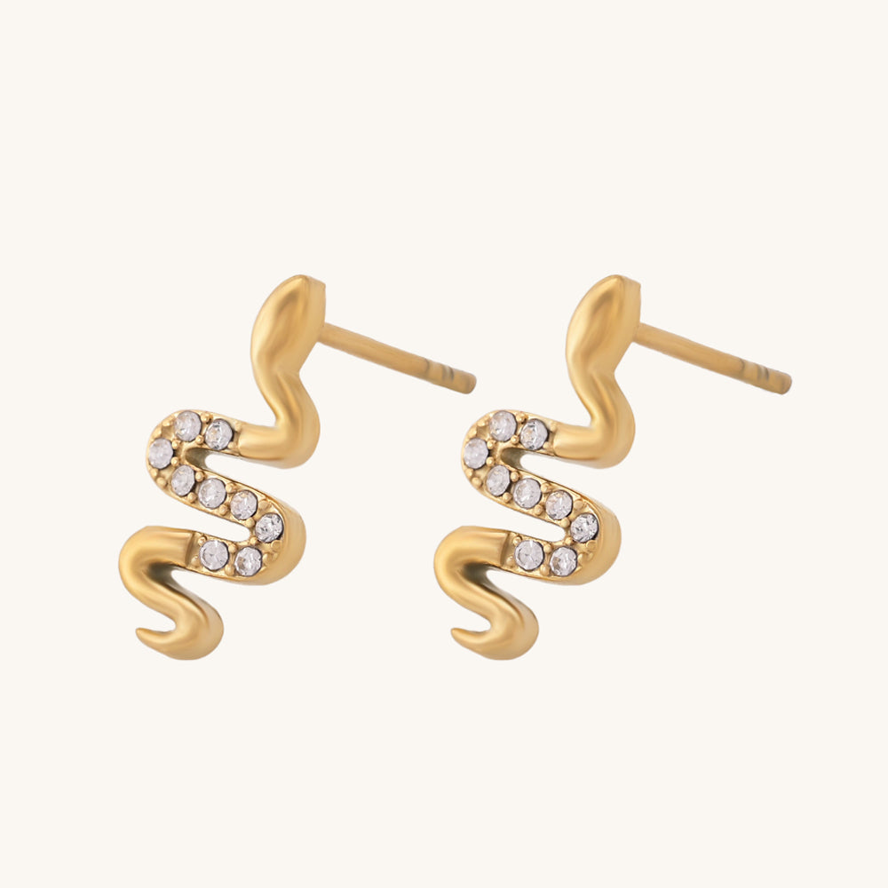 Snake Charm Stud Earrings