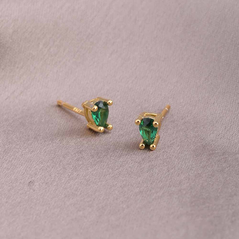 Stone Drop Stud Earrings