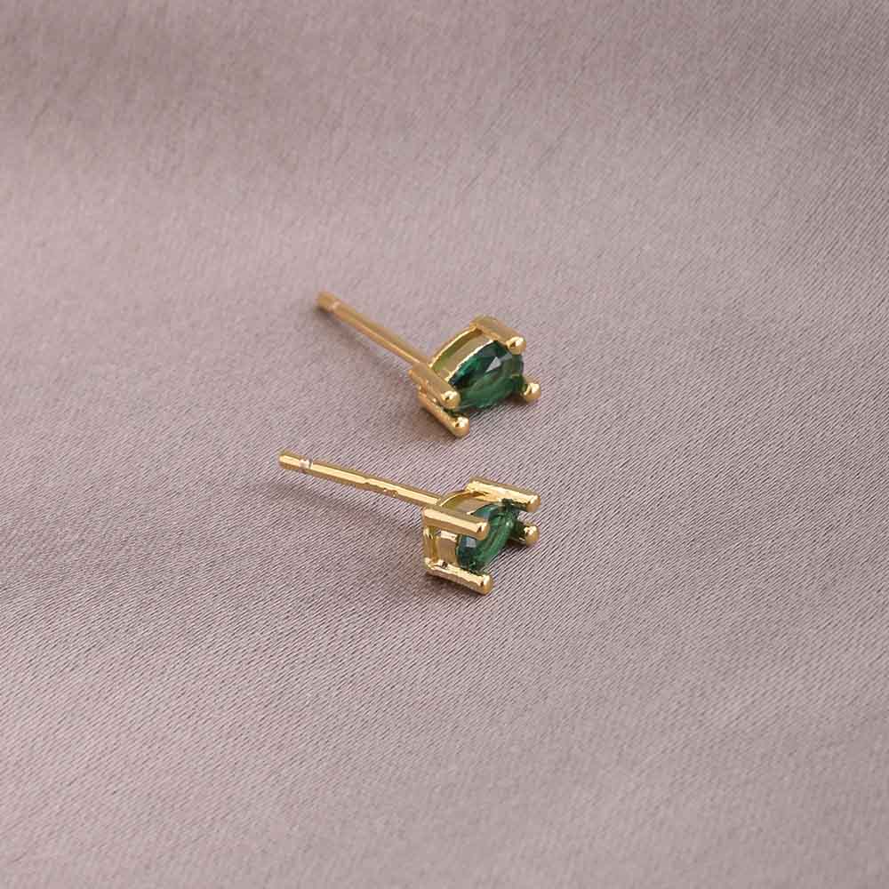 Stone Drop Stud Earrings