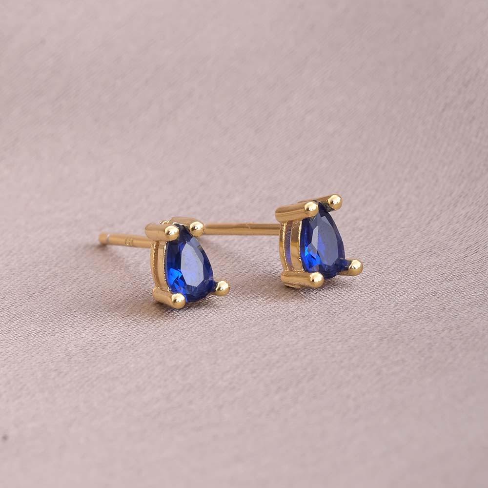 Stone Drop Stud Earrings