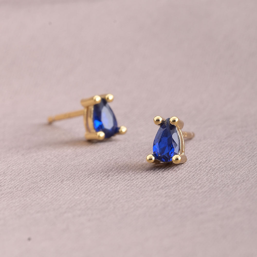 Stone Drop Stud Earrings