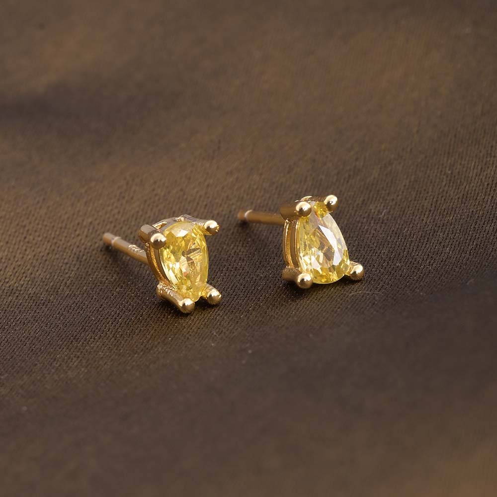 Stone Drop Stud Earrings