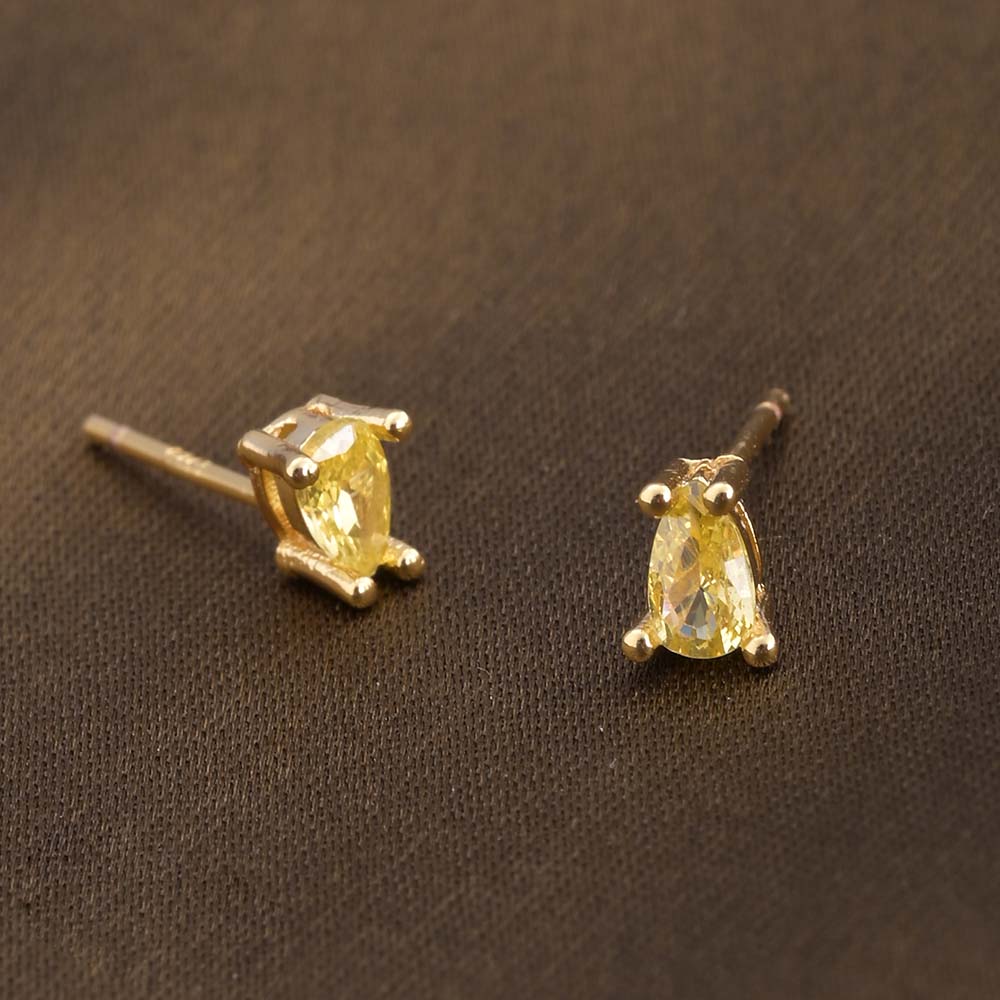 Stone Drop Stud Earrings