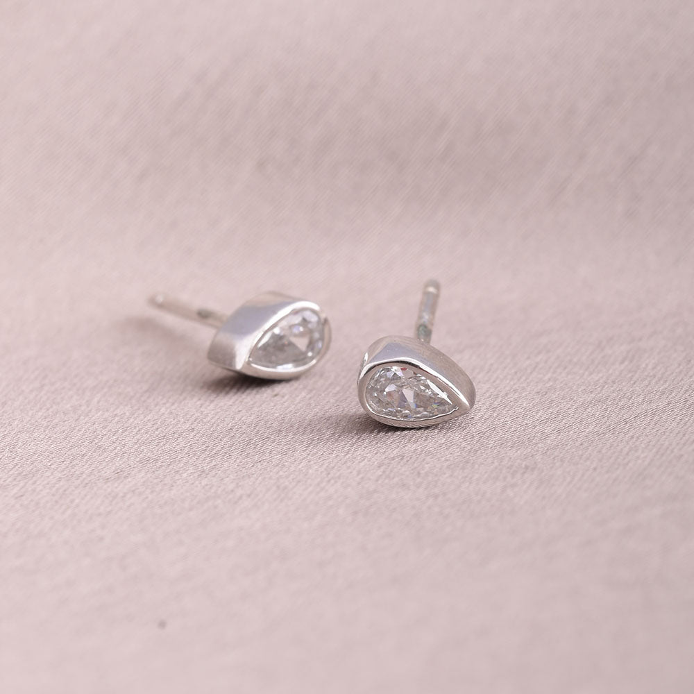 Teardrop Desire Stud Earrings- 925 Silver