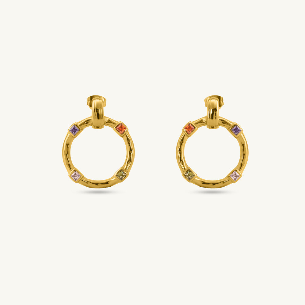 Aura Gem Ring Earrings