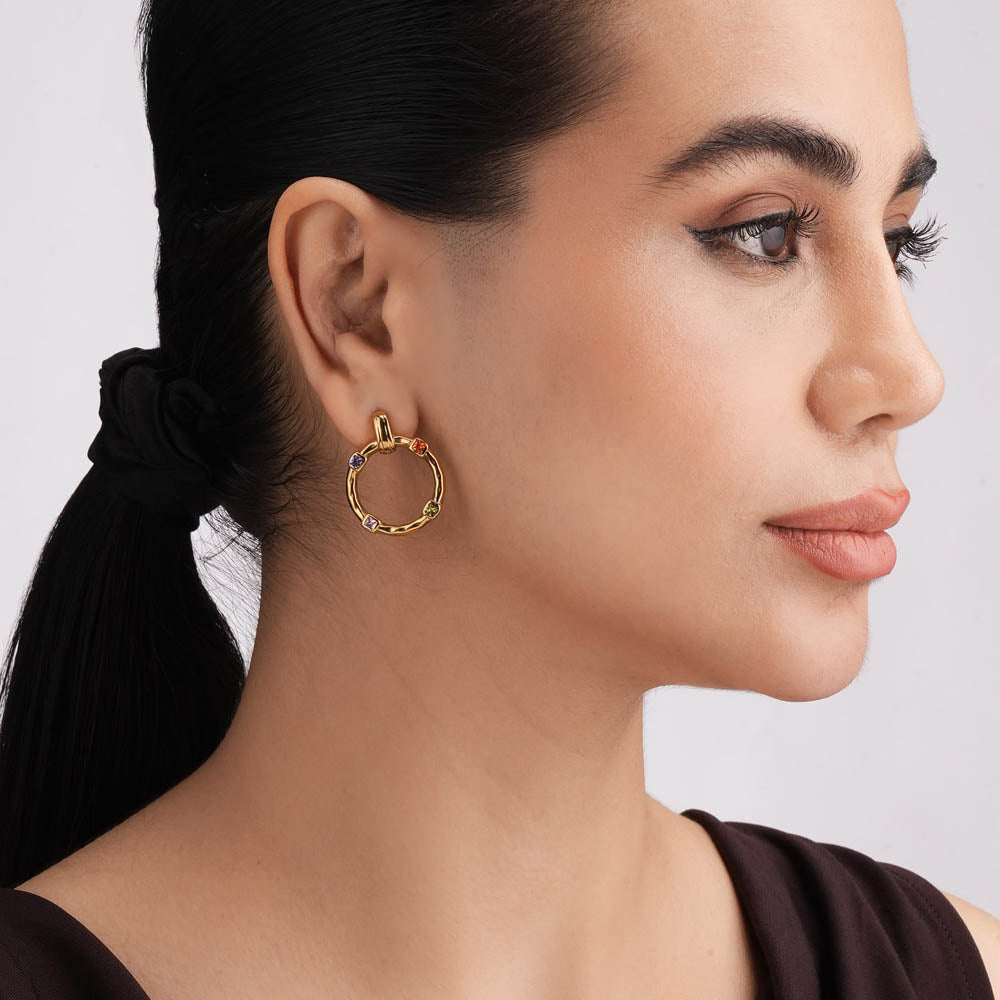 Aura Gem Ring Earrings