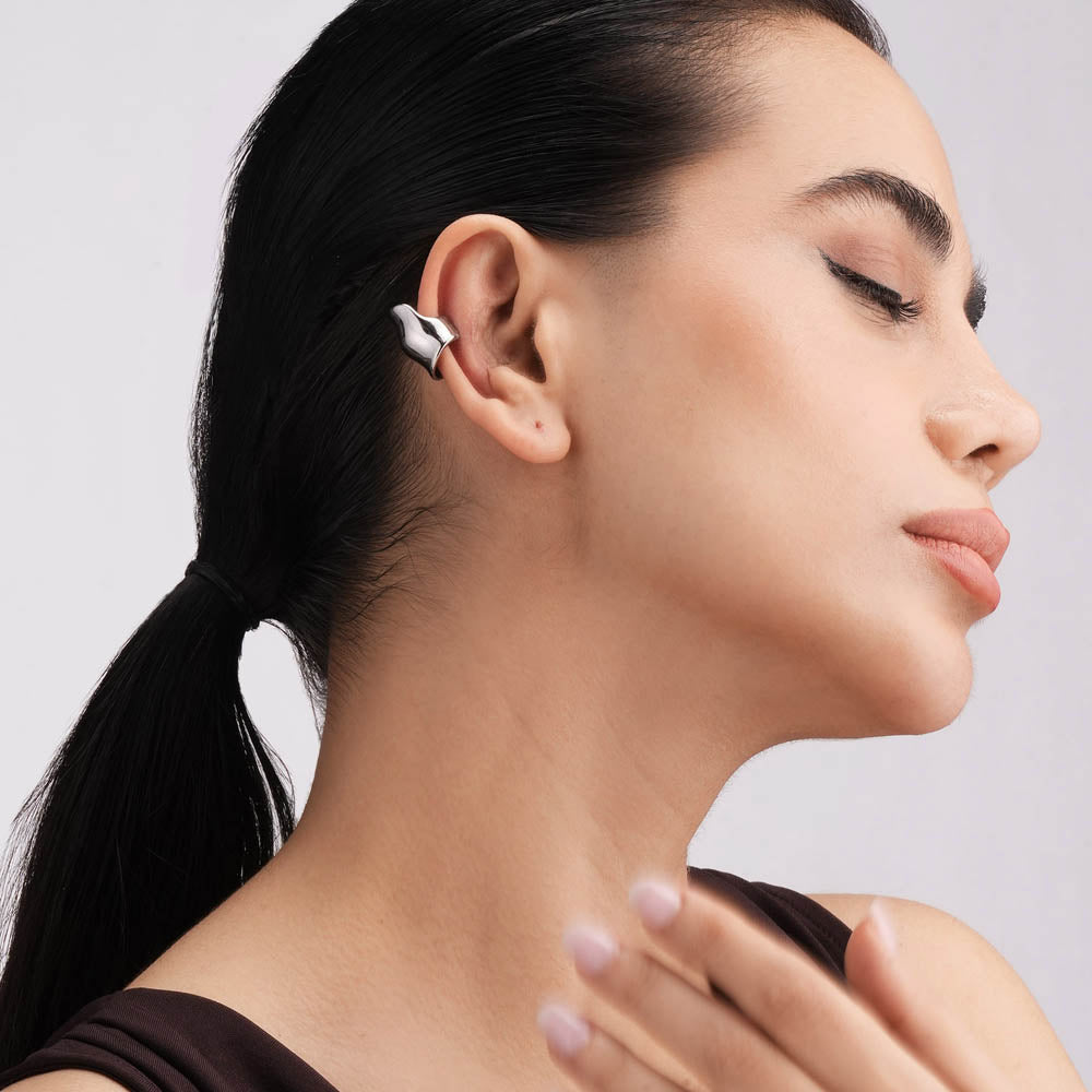 Molten Edge Cuff Earring