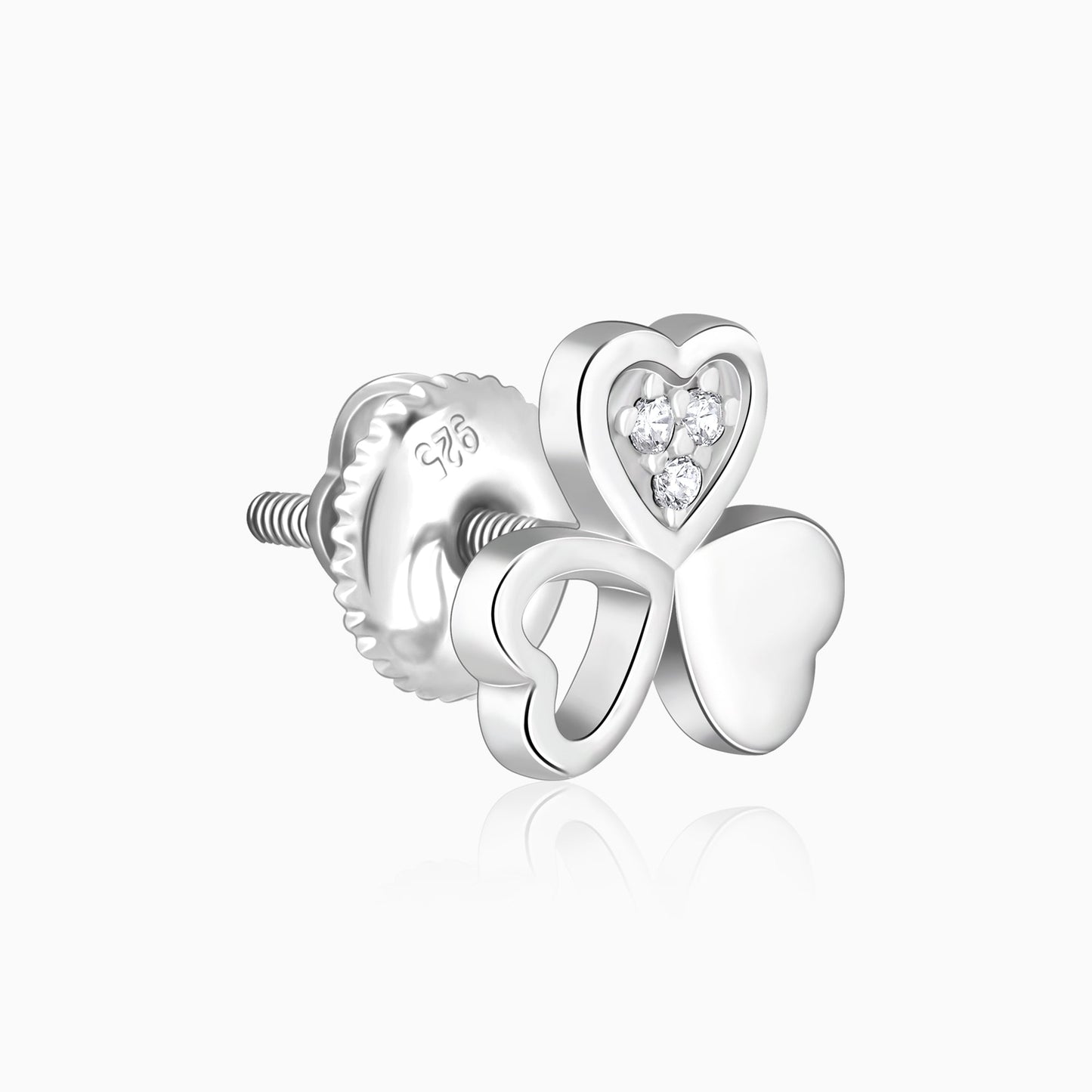 Silver Floral Hearts Earrings