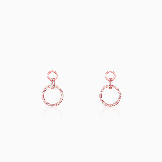 Rose Gold Shiny Drop Earrings