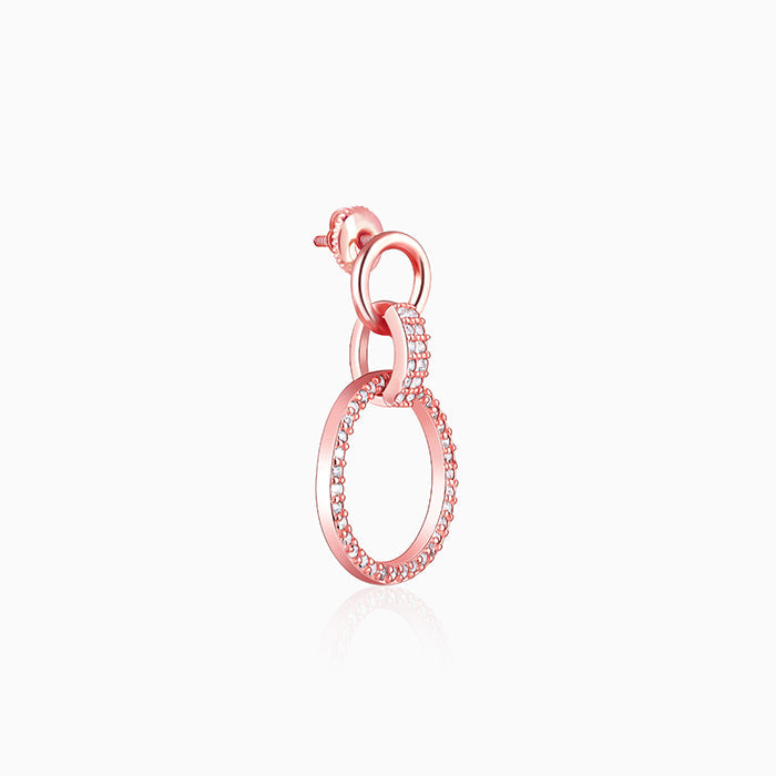 Rose Gold Shiny Drop Earrings