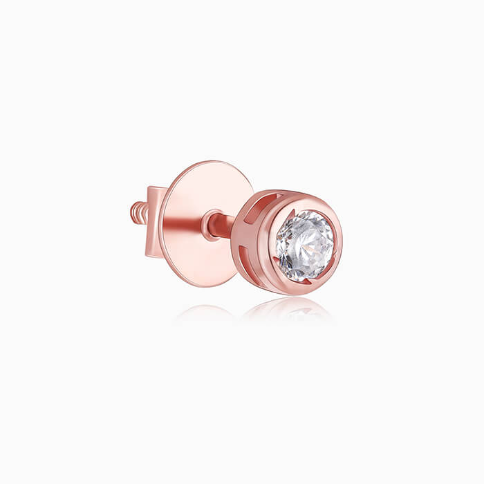 Rose Gold Dreamy Crush Dainty Stud Earrings