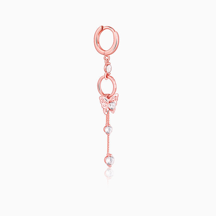 Rose Gold Charming Butterfly Earrings