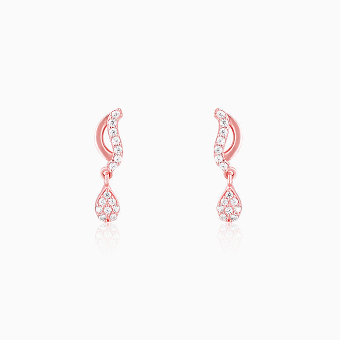 Rose Gold Wavecrest Earrings